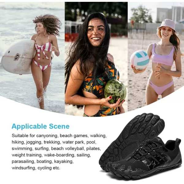 HIITAVE Women Barefoot Water Shoes Breathable Beach Shoes Minimalist for Outdoor Hiking