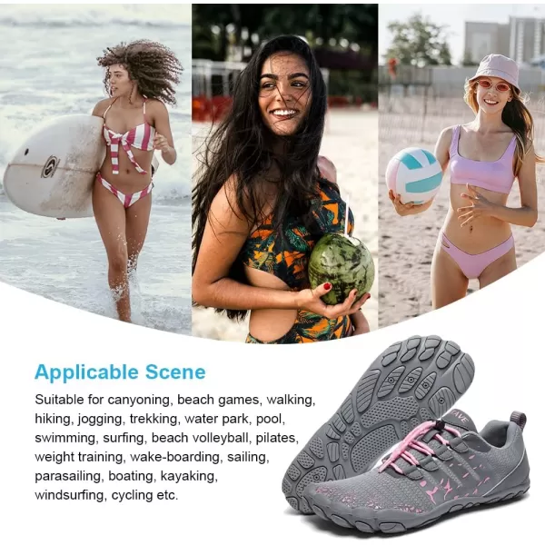 HIITAVE Women Barefoot Water Shoes Breathable Beach Shoes Minimalist for Outdoor Hiking