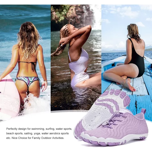 hiitave Womens Water Shoes Quick Dry Barefoot for Swim Diving Surf Aqua Sports Pool Beach Walking Yoga