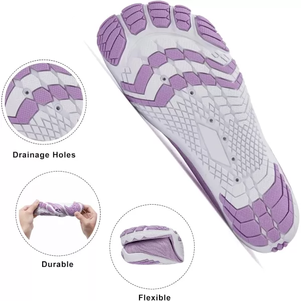 hiitave Womens Water Shoes Quick Dry Barefoot for Swim Diving Surf Aqua Sports Pool Beach Walking Yoga