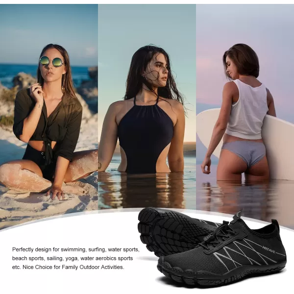 hiitave Womens Water Shoes Quick Dry Barefoot for Swim Diving Surf Aqua Sports Pool Beach Walking Yoga