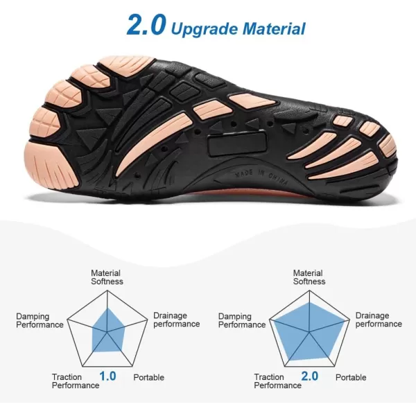 hiitave Womens Water Shoes Quick Dry Barefoot for Swim Diving Surf Aqua Sports Pool Beach Walking Yoga