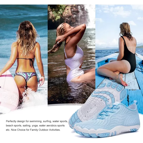 hiitave Womens Water Shoes Quick Dry Barefoot for Swim Diving Surf Aqua Sports Pool Beach Walking Yoga