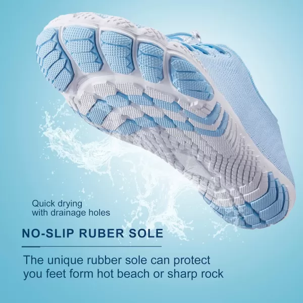 hiitave Womens Water Shoes Quick Dry Barefoot for Swim Diving Surf Aqua Sports Pool Beach Walking Yoga