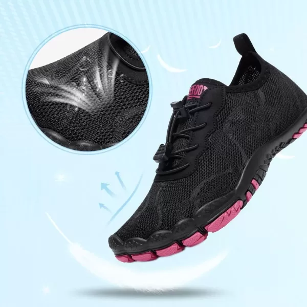 hiitave Womens Water Shoes Quick Dry Barefoot for Swim Diving Surf Aqua Sports Pool Beach Walking Yoga