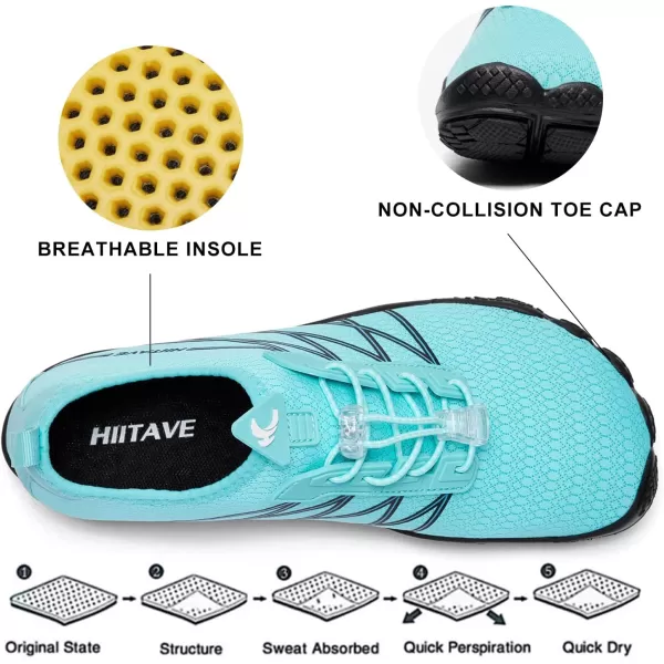 hiitave Womens Water Shoes Quick Dry Barefoot for Swim Diving Surf Aqua Sports Pool Beach Walking Yoga