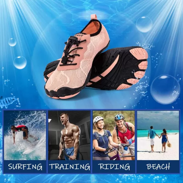 hiitave Womens Water Shoes Quick Dry Barefoot for Swim Diving Surf Aqua Sports Pool Beach Walking Yoga