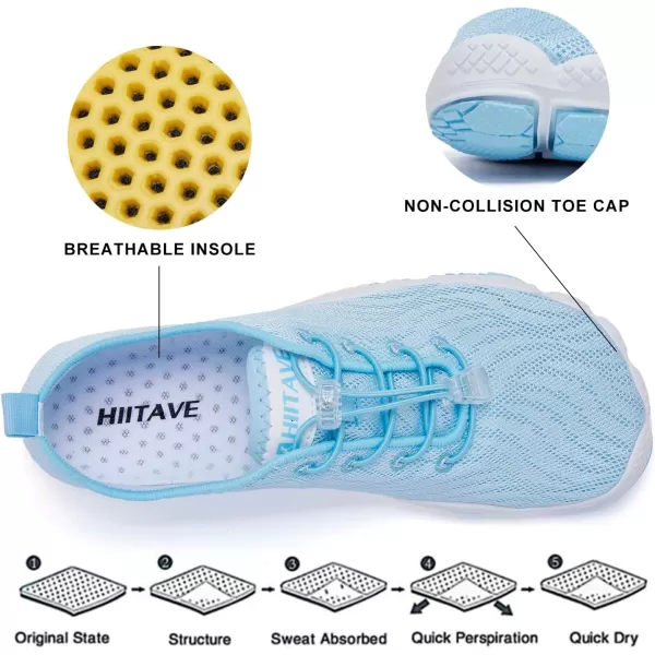 hiitave Womens Water Shoes Quick Dry Barefoot for Swim Diving Surf Aqua Sports Pool Beach Walking Yoga