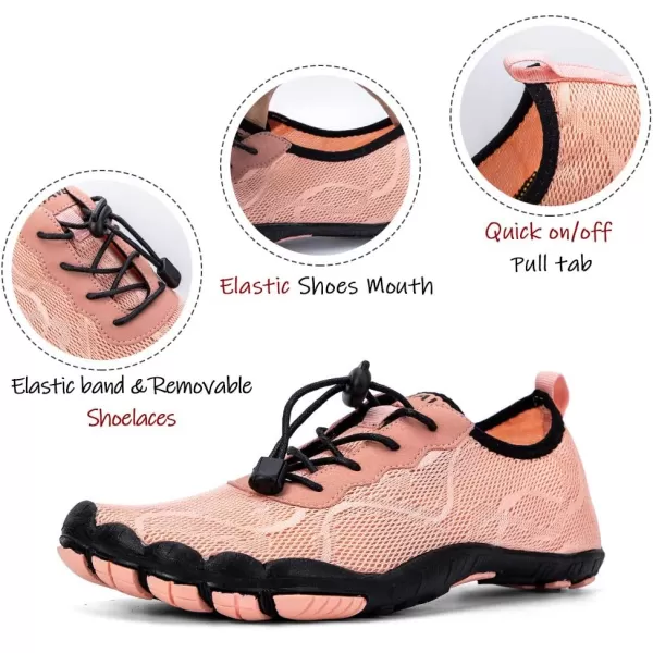 hiitave Womens Water Shoes Quick Dry Barefoot for Swim Diving Surf Aqua Sports Pool Beach Walking Yoga