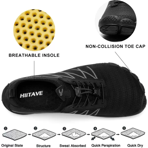 hiitave Womens Water Shoes Quick Dry Barefoot for Swim Diving Surf Aqua Sports Pool Beach Walking Yoga