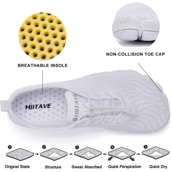 hiitave Womens Water Shoes Quick Dry Barefoot for Swim Diving Surf Aqua Sports Pool Beach Walking Yoga