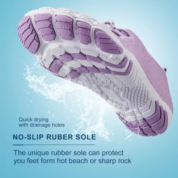 hiitave Womens Water Shoes Quick Dry Barefoot for Swim Diving Surf Aqua Sports Pool Beach Walking Yoga