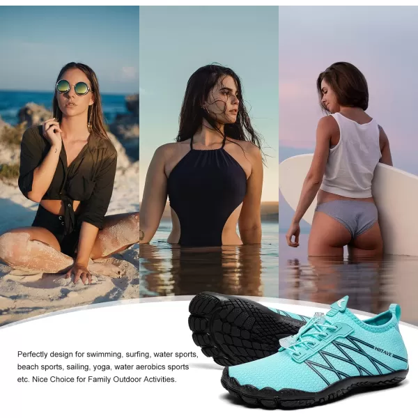 hiitave Womens Water Shoes Quick Dry Barefoot for Swim Diving Surf Aqua Sports Pool Beach Walking Yoga