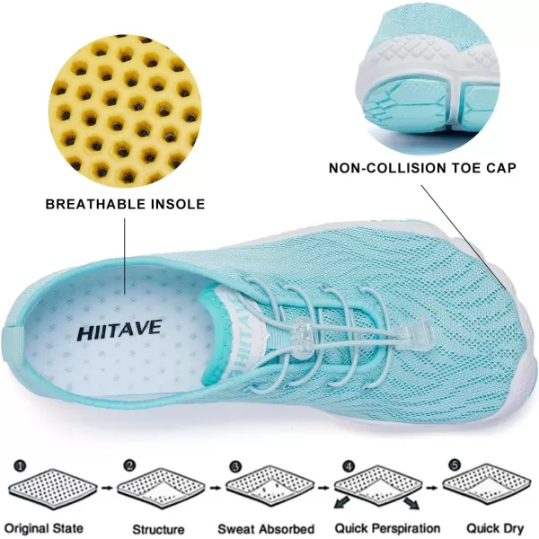 hiitave Womens Water Shoes Quick Dry Barefoot for Swim Diving Surf Aqua Sports Pool Beach Walking Yoga