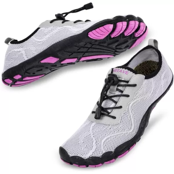 hiitave Womens Water Shoes Quick Dry Barefoot for Swim Diving Surf Aqua Sports Pool Beach Walking Yoga