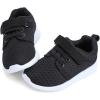 imageHIITAVE ToddlerLittle Kid Boys Girls Shoes RunningWalking Sports SneakersBlackWhite