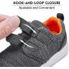 imageHIITAVE ToddlerLittle Kid Boys Girls Shoes RunningWalking Sports SneakersDark GrayOrange
