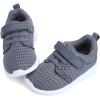 imageHIITAVE ToddlerLittle Kid Boys Girls Shoes RunningWalking Sports SneakersDrak GreyWhite