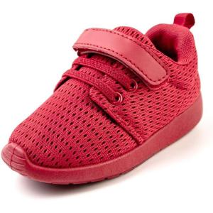 imageHIITAVE ToddlerLittle Kid Boys Girls Shoes RunningWalking Sports SneakersAll Red