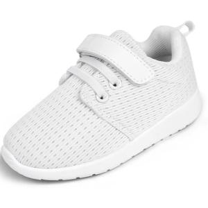 imageHIITAVE ToddlerLittle Kid Boys Girls Shoes RunningWalking Sports SneakersAll White