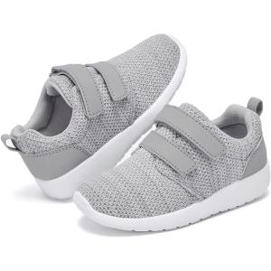 imageHIITAVE ToddlerLittle Kid Boys Girls Shoes RunningWalking Sports SneakersLight Gray