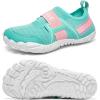 imageHIITAVE Boys ampamp Girls Water Shoes Quick Drying Sports Aqua Athletic Sneakers Lightweight Sport ShoesLittle KidBig KidPinkCyan