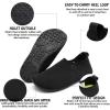 imageHIITAVE Kids Water Shoes NonSlip Beach Swim Barefoot Quick Dry Aqua Pool Socks for Boys ampamp Girls ToddlerBlackBlack