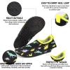 imageHIITAVE Kids Water Shoes NonSlip Beach Swim Barefoot Quick Dry Aqua Pool Socks for Boys ampamp Girls ToddlerBlackDinosaur