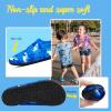 imageHIITAVE Kids Water Shoes NonSlip Beach Swim Barefoot Quick Dry Aqua Pool Socks for Boys ampamp Girls ToddlerNavyWhiteShark