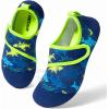 imageHIITAVE Kids Water Shoes NonSlip Beach Swim Barefoot Quick Dry Aqua Pool Socks for Boys ampamp Girls ToddlerTpBlueGreenShark