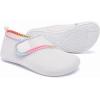 imageHIITAVE Kids Water Shoes NonSlip Beach Swim Barefoot Quick Dry Aqua Pool Socks for Boys ampamp Girls ToddlerTprainbowWhite