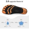 imageHIITAVE Men Barefoot Water Shoes Beach Aqua Socks Quick Dry for Outdoor Sport Hiking Swiming SurfingBlackOrange