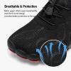 imageHIITAVE Men Barefoot Water Shoes Beach Aqua Socks Quick Dry for Outdoor Sport Hiking Swiming SurfingBlackRed