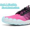 imageHIITAVE Water Shoes Non Slip Aqua Shoes Barefoot Quick Dry Lightweight with Beach River Swim Pool for Men Women Gradient ColorBlackFushia