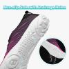 imageHIITAVE Water Shoes Non Slip Aqua Shoes Barefoot Quick Dry Lightweight with Beach River Swim Pool for Men Women Gradient ColorBlackFushia