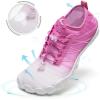 imageHIITAVE Water Shoes Non Slip Aqua Shoes Barefoot Quick Dry Lightweight with Beach River Swim Pool for Men Women Gradient ColorWhiteFushia