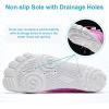 imageHIITAVE Water Shoes Non Slip Aqua Shoes Barefoot Quick Dry Lightweight with Beach River Swim Pool for Men Women Gradient ColorWhiteFushia