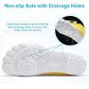 imageHIITAVE Water Shoes Non Slip Aqua Shoes Barefoot Quick Dry Lightweight with Beach River Swim Pool for Men Women Gradient ColorWhiteYellow