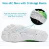 imageHIITAVE Water Shoes Non Slip Aqua Shoes Barefoot Quick Dry Lightweight with Beach River Swim Pool for Men Women Gradient ColorYellowGreen