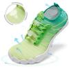 imageHIITAVE Water Shoes Non Slip Aqua Shoes Barefoot Quick Dry Lightweight with Beach River Swim Pool for Men Women Gradient ColorYellowGreen