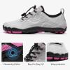 imagehiitave Womens Water Shoes Quick Dry Barefoot for Swim Diving Surf Aqua Sports Pool Beach Walking YogaALight GrayPurple