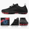 imagehiitave Womens Water Shoes Quick Dry Barefoot for Swim Diving Surf Aqua Sports Pool Beach Walking YogaBlackRed