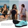 imagehiitave Womens Water Shoes Quick Dry Barefoot for Swim Diving Surf Aqua Sports Pool Beach Walking YogaBlue Black