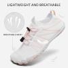 imagehiitave Womens Water Shoes Quick Dry Barefoot for Swim Diving Surf Aqua Sports Pool Beach Walking YogaWhitePink