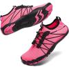 imagehiitave Womens Water Shoes Quick Dry Barefoot for Swim Diving Surf Aqua Sports Pool Beach Walking YogaBlack Fushia