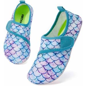 imageHIITAVE Kids Water Shoes NonSlip Beach Swim Barefoot Quick Dry Aqua Pool Socks for Boys ampamp Girls ToddlerTp AquaMermaid Scales