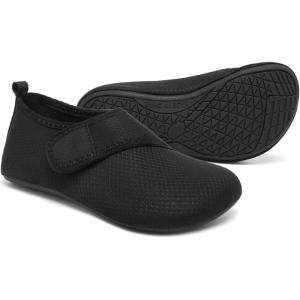 imageHIITAVE Kids Water Shoes NonSlip Beach Swim Barefoot Quick Dry Aqua Pool Socks for Boys ampamp Girls ToddlerTpallBlack