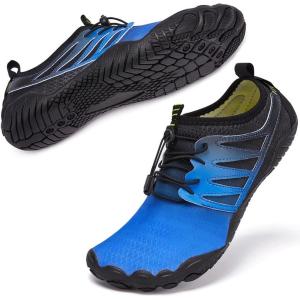 imageHIITAVE Water Shoes Barefoot Quick Dry Non Slip Aqua Shoes Breathable with Beach River Swim Pool for Men Women Gradient Color