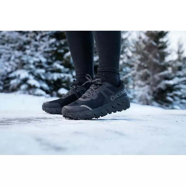 imageIcebug Womens Arcus BUGrip GTX Trail Running Shoe with Carbide Studded Traction SoleTrue Black