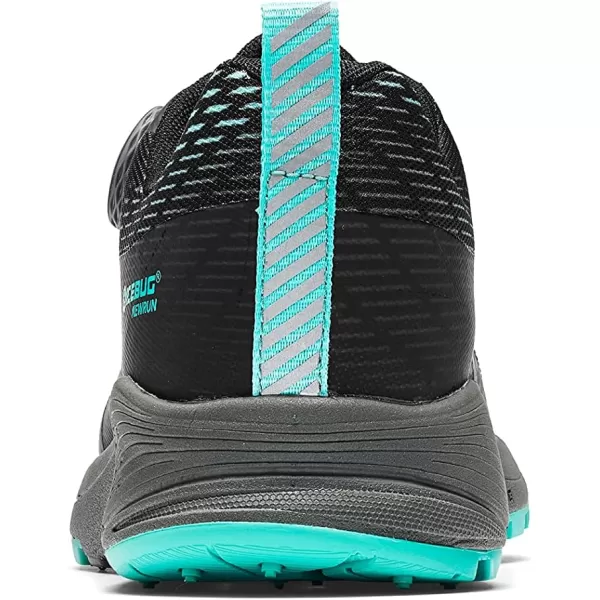 imageIcebug Womens NewRun BUGrip GTX Trail Running Shoe with Carbide Studded Traction SoleBlackJade Mist